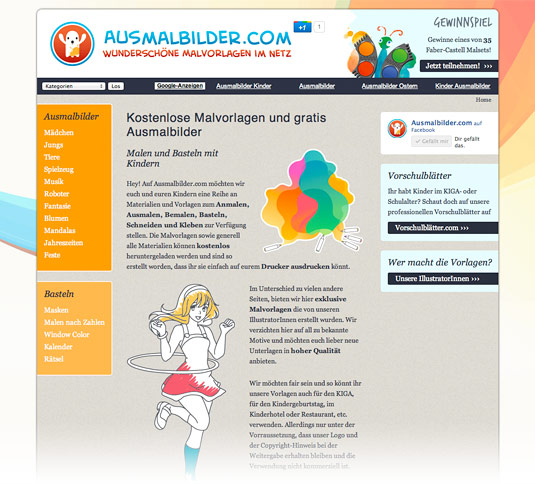 Ausmalbilder.com Screenshot